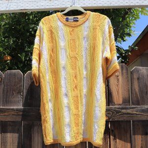 Vintage Rare COOGI Cotton Knitted Short Sleeve Sweater XXXL